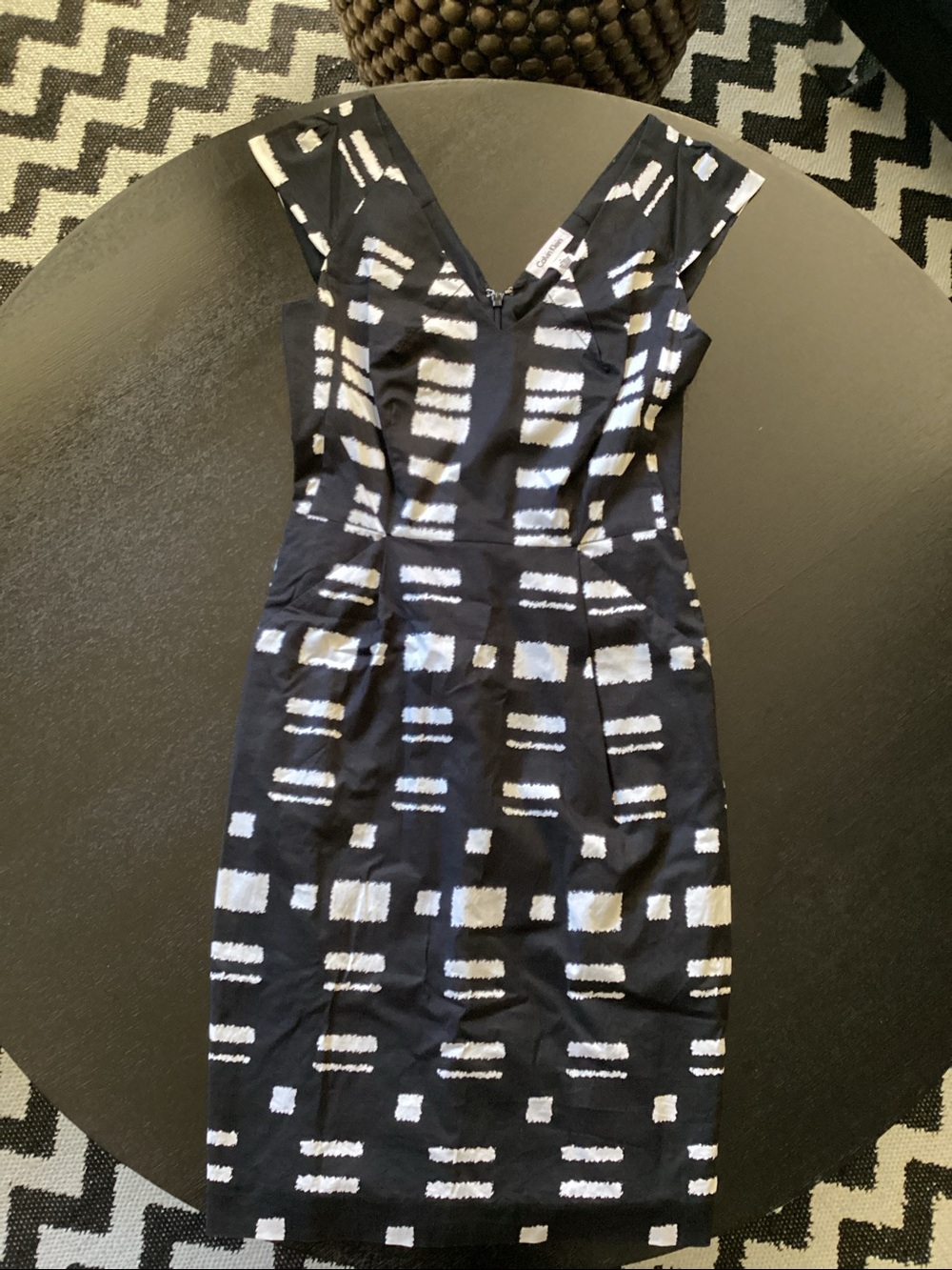 Calvin Klein Black & White Print Dress